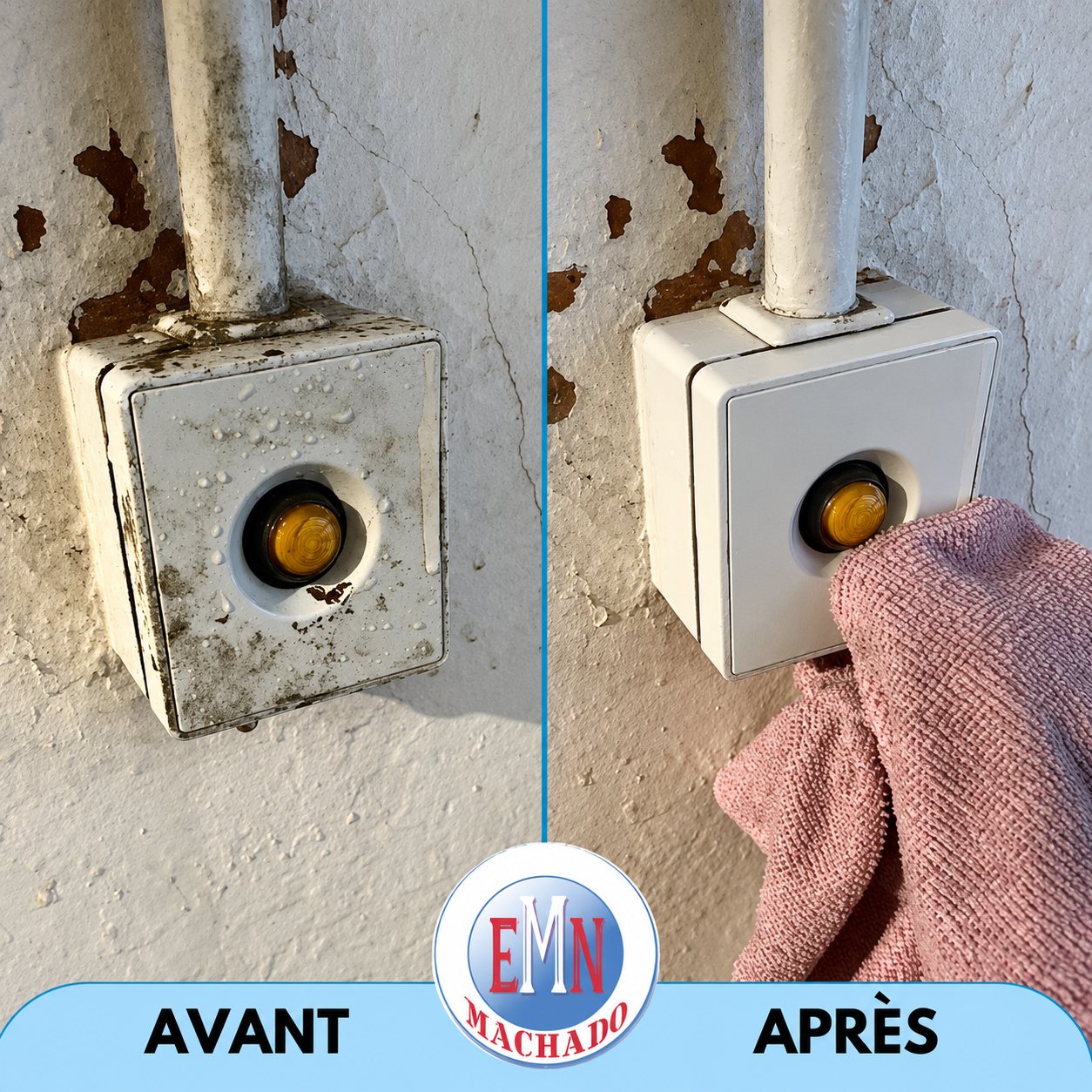 Points de contact, avant et après remise en état par Machado Nettoyage (photo 4)