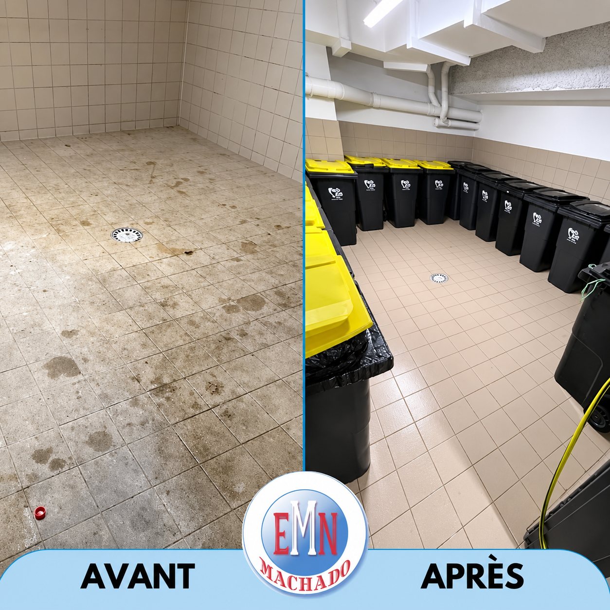 Locaux poubelles, avant et après remise en état par Machado Nettoyage (photo 9)