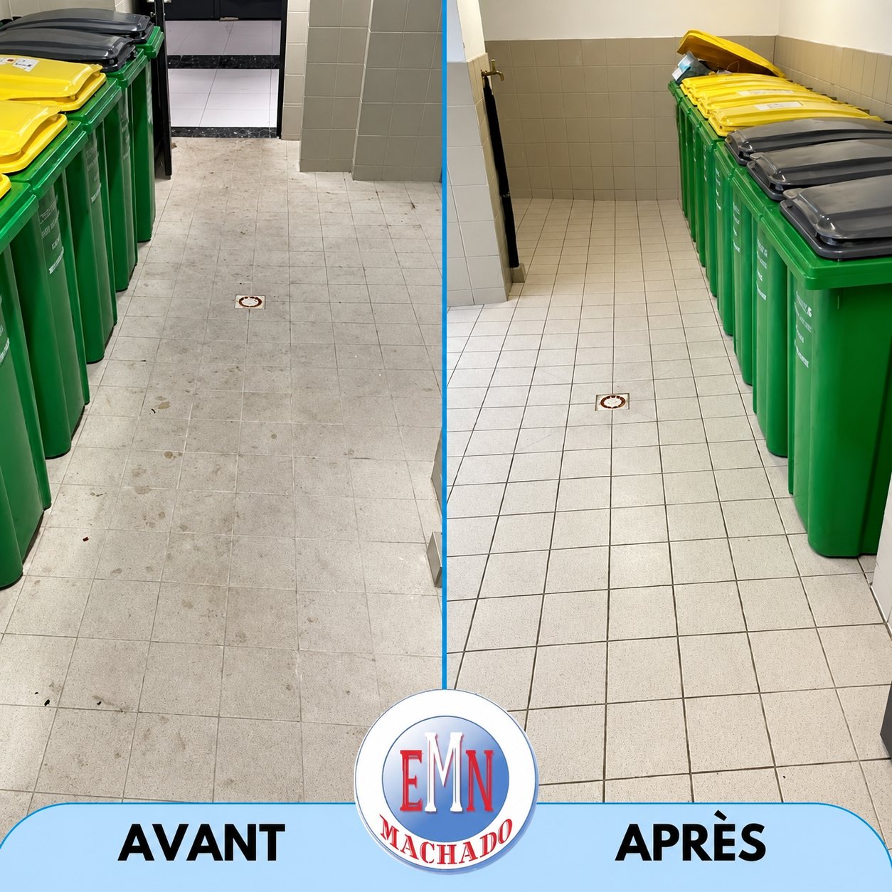 Locaux poubelles, avant et après remise en état par Machado Nettoyage (photo 15)