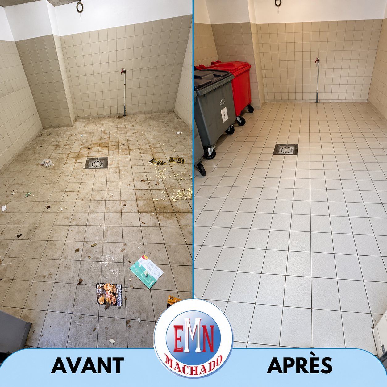 Locaux poubelles, avant et après remise en état par Machado Nettoyage (photo 16)