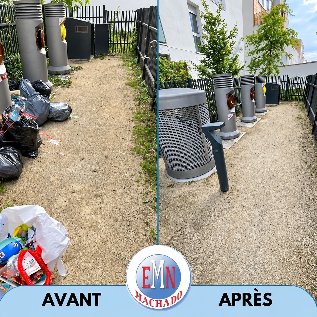 Cours, avant et après remise en état par Machado Nettoyage (photo 19)