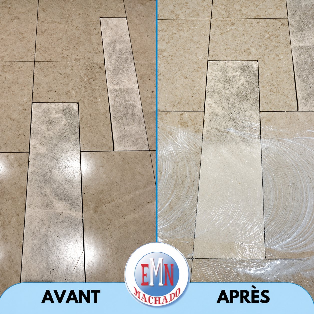 Halls d’entrée, avant et après remise en état par Machado Nettoyage (photo 20)