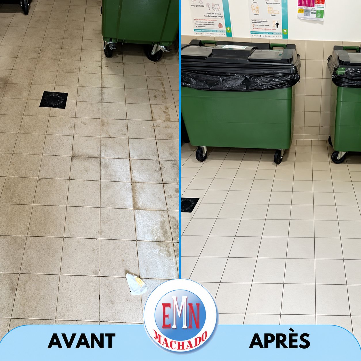 Locaux poubelles, avant et après remise en état par Machado Nettoyage (photo 37)