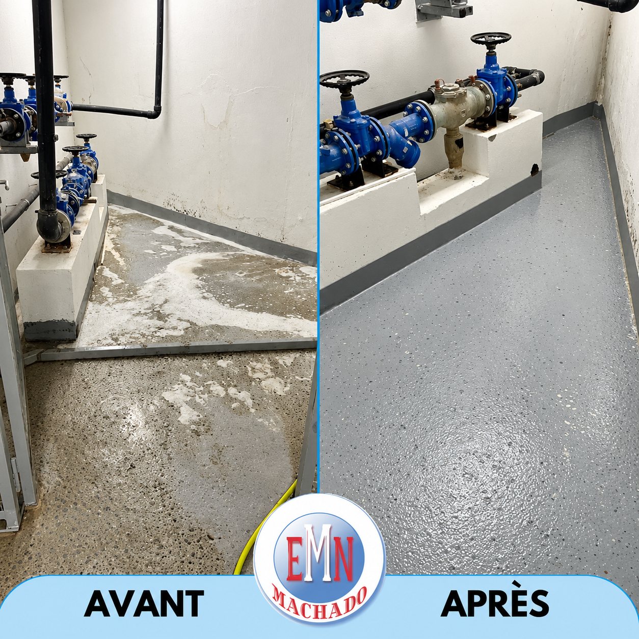 Divers sols, avant et après remise en état par Machado Nettoyage (photo 38)