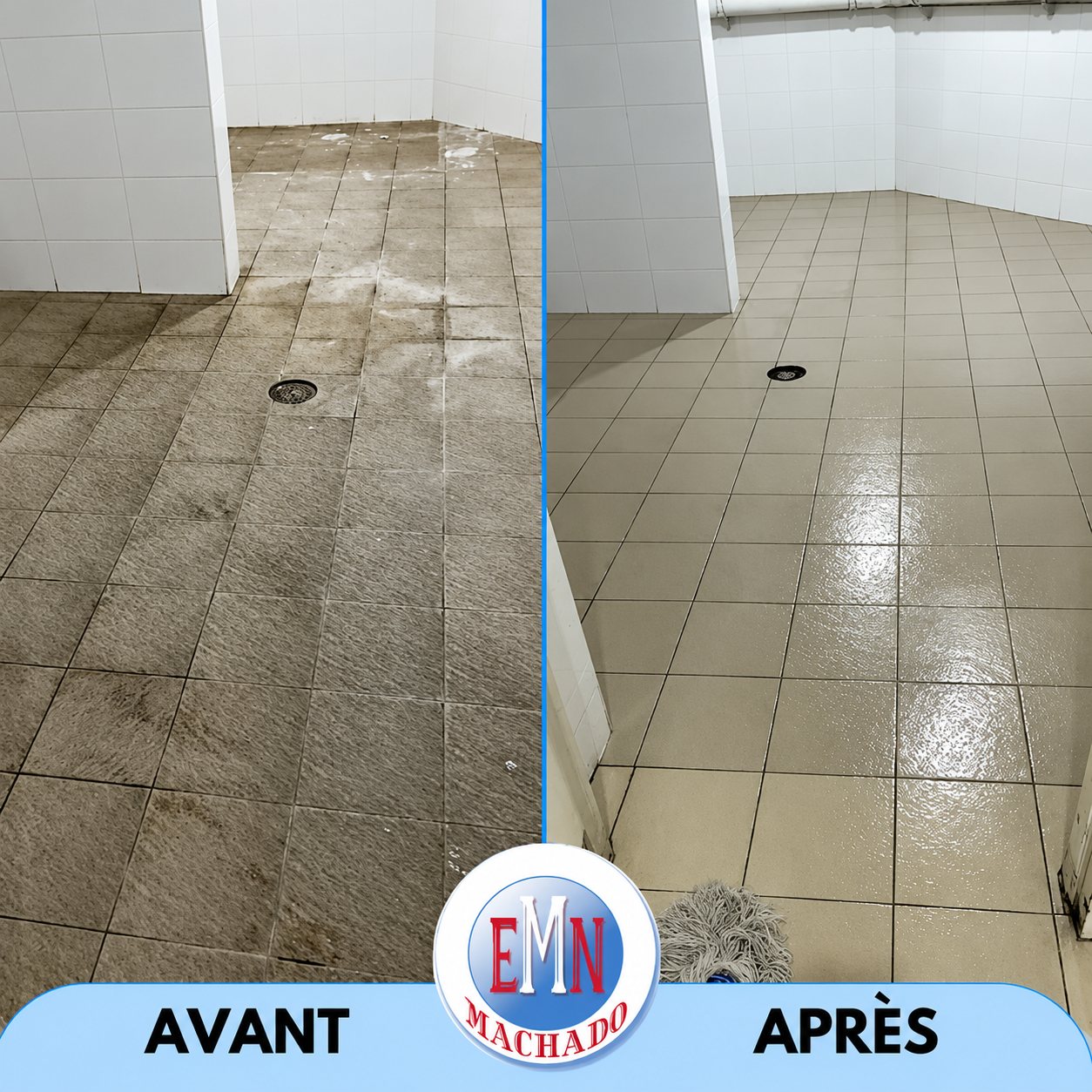 Halls d’entrée, avant et après remise en état par Machado Nettoyage (photo 39)