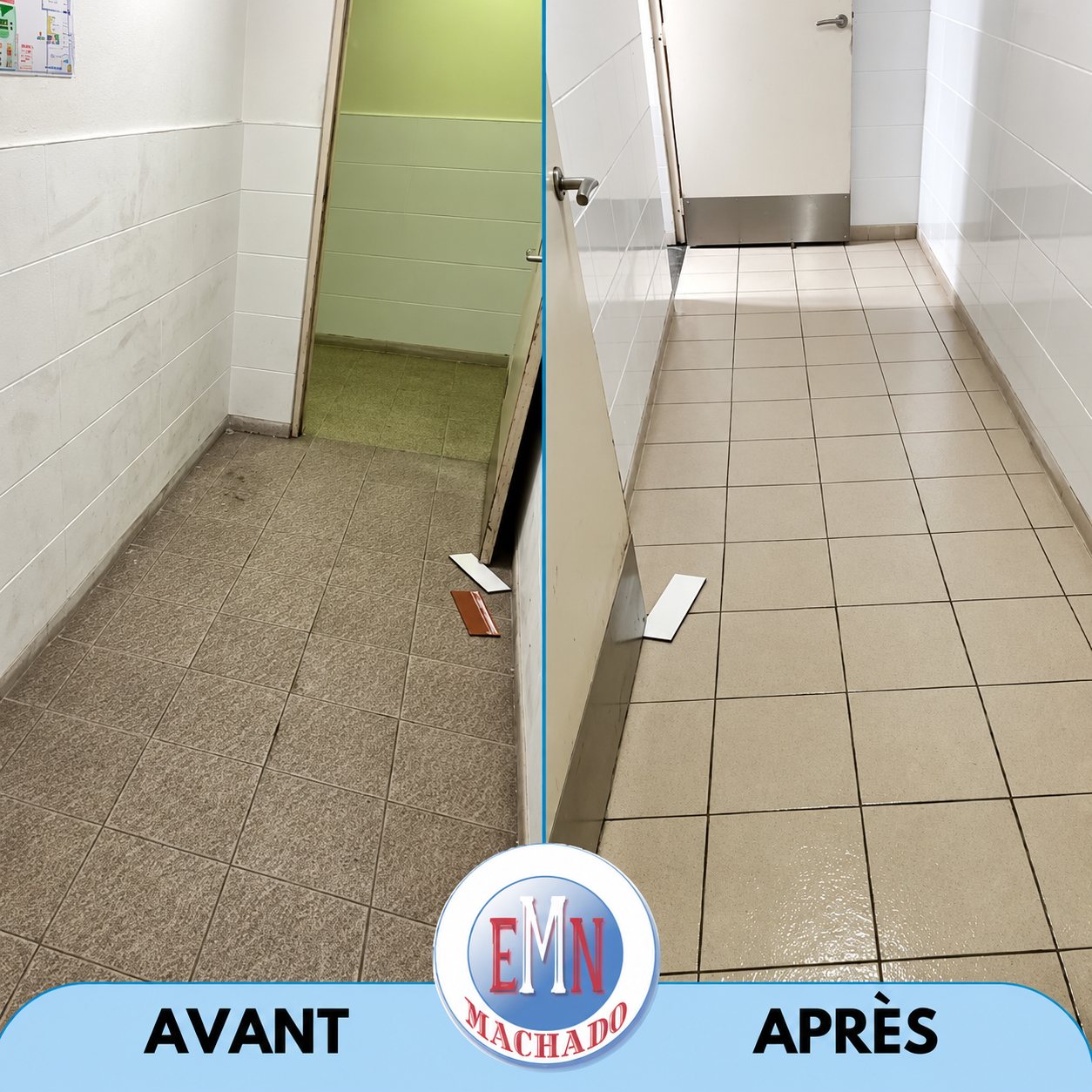 Halls d’entrée, avant et après remise en état par Machado Nettoyage (photo 40)