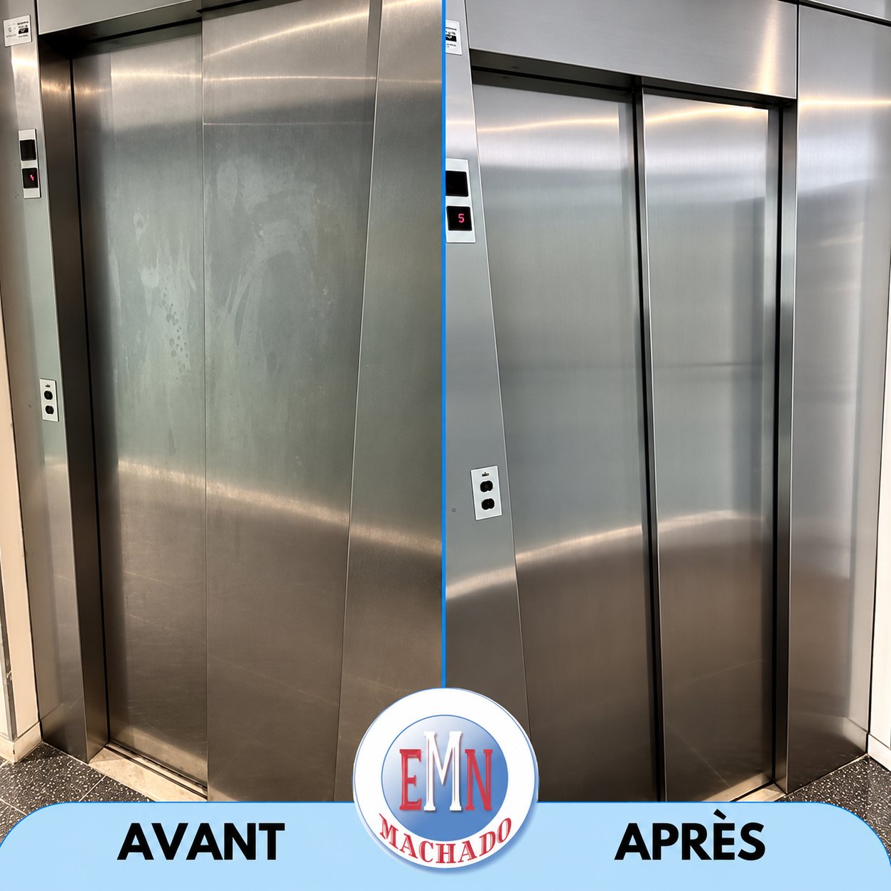 Ascenseurs, avant et après remise en état par Machado Nettoyage (photo 42)