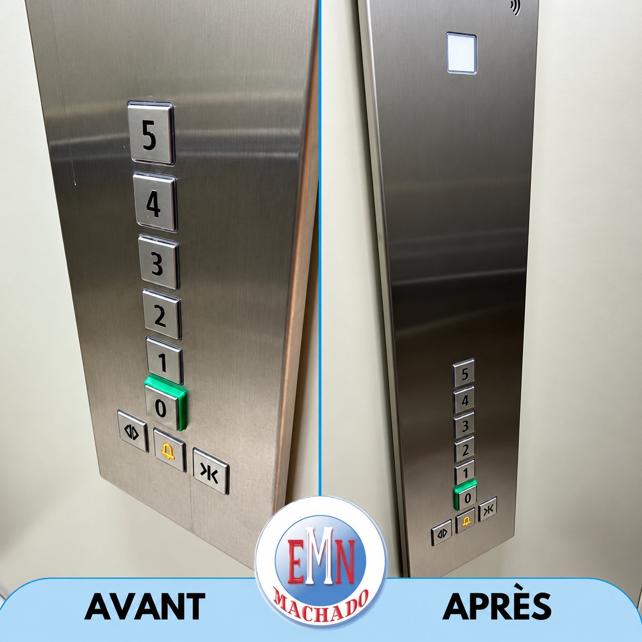 Ascenseurs, avant et après remise en état par Machado Nettoyage (photo 48)