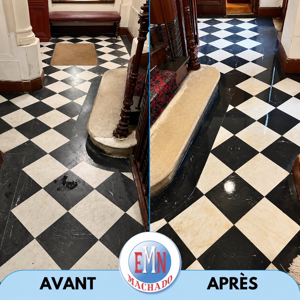 Divers sols, avant et après remise en état par Machado Nettoyage (photo 58)