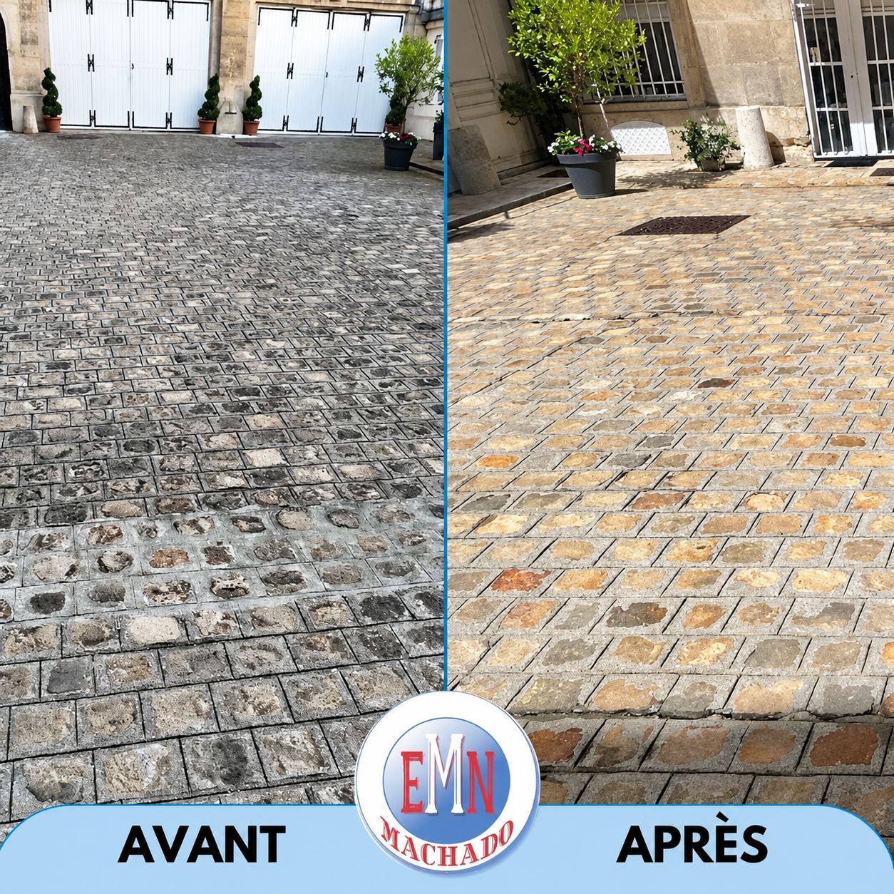 Cours, avant et après remise en état par Machado Nettoyage (photo 66)