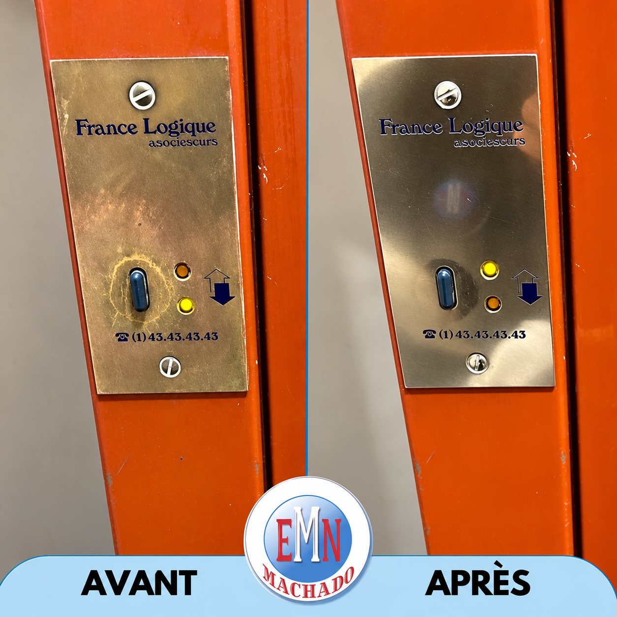 Cuivreries, avant et après remise en état par Machado Nettoyage (photo 68)