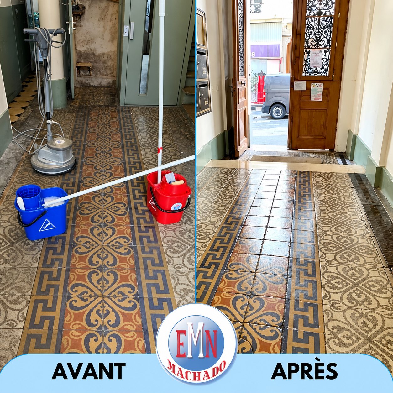 Divers sols, avant et après remise en état par Machado Nettoyage (photo 69)